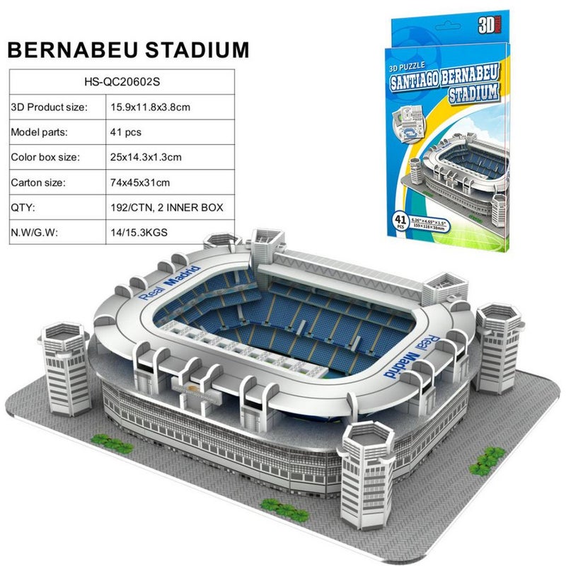 World Cup DIY football stadium model: Real Madrid, Liverpool, Juventus, AC Milan stadium assembly model, 3D simulation stadium.